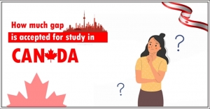 How much gap is accepted for study in Canada?