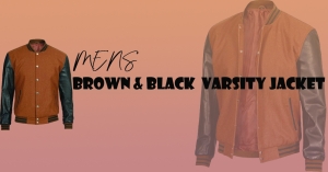 How to Rock the Street Style Look with Mens Brown and Black Varsity Jacket