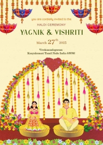 Haldi Kunku Invitation Card Maker Template