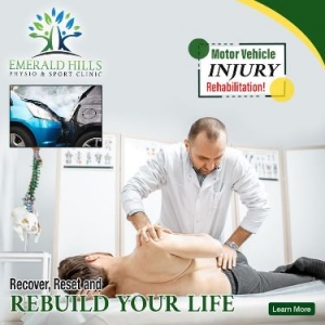 Are there specific physiotherapy exercises for improving posture after a car accident?