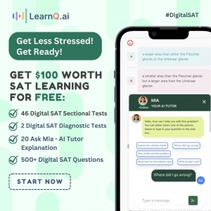 How does LearnQ help to prepare for the digital SAT exam?