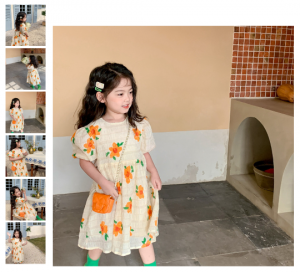 Get A Short Sleeve Floral Princess Dress for Baby Girls Now!