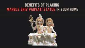 Marble Shiv Parvati Statue