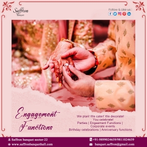 Banquet Hall for Engagement near me | Saffron Banquet Hall