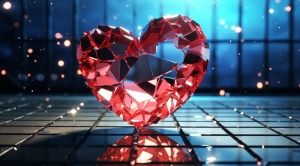 A Heartfelt Token. Gifting a 3D Heart-Shaped Crystal to Your Sister