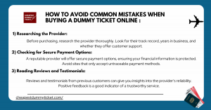 How to Avoid Common Mistakes When Buying a Cheapest Dummy Ticket Online