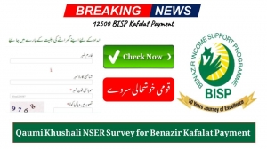 New Update on Qaumi Khushali NSER Survey for Benazir Kafalat Payment