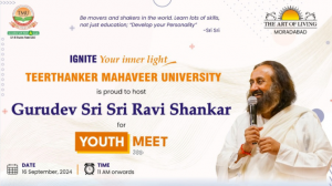 Sri Sri Ravi Shankar to Inspire Youth at Teerthanker Mahaveer University