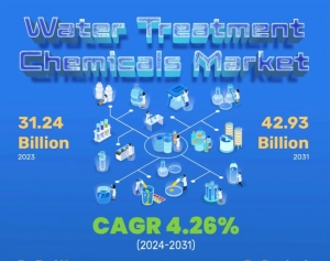 Water Treatment Chemicals Market Share | USD 42.93 Billion by 2031