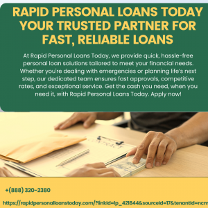 Rapid Personal Loans Today – Your Trusted Partner for Fast, Reliable Loans