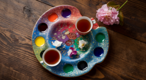 Elevate Your Tea Time with the Paint Palette Shaped Tea Saucer Seiei