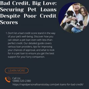 Bad Credit, Big Love: Securing Pet Loans Despite Poor Credit Scores