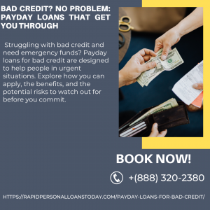 Bad Credit? No Problem: Payday Loans That Get You Through