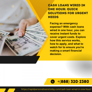 Cash Loans Wired in One Hour: Quick Solutions for Urgent Needs