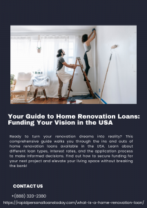 Your Guide to Home Renovation Loans: Funding Your Vision in the USA