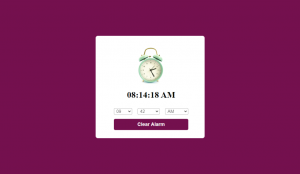 Digital alarm clock with javascript