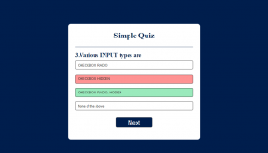 Quiz App using javascript