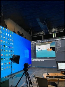 led display for virtual studio