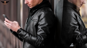 Timeless Vintage Men’s Distressed Black Leather Jacket