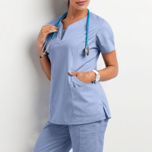 Elevate Your Style and Comfort with Buttonless Scrub Sets