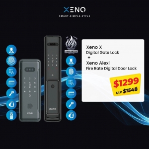 This is an exclusive bundle offer on Xeno Digital Gate Lock and Xeno Alexi Fire Rated Door Lock.