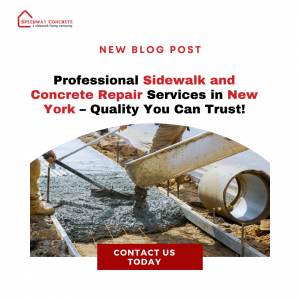 Professional Sidewalk and Concrete Repair Services in New York – Quality You Can Trust!