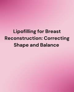 Lipofilling for Breast Reconstruction: Correcting Shape and Balance 