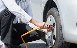 Emergency roadside assistance flat tire