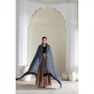 Ajrakh Modal Silk Dupattas 