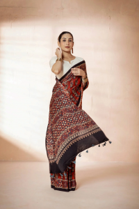 The Timeless Appeal of Ajrakh Prints on Modal Silk Sarees