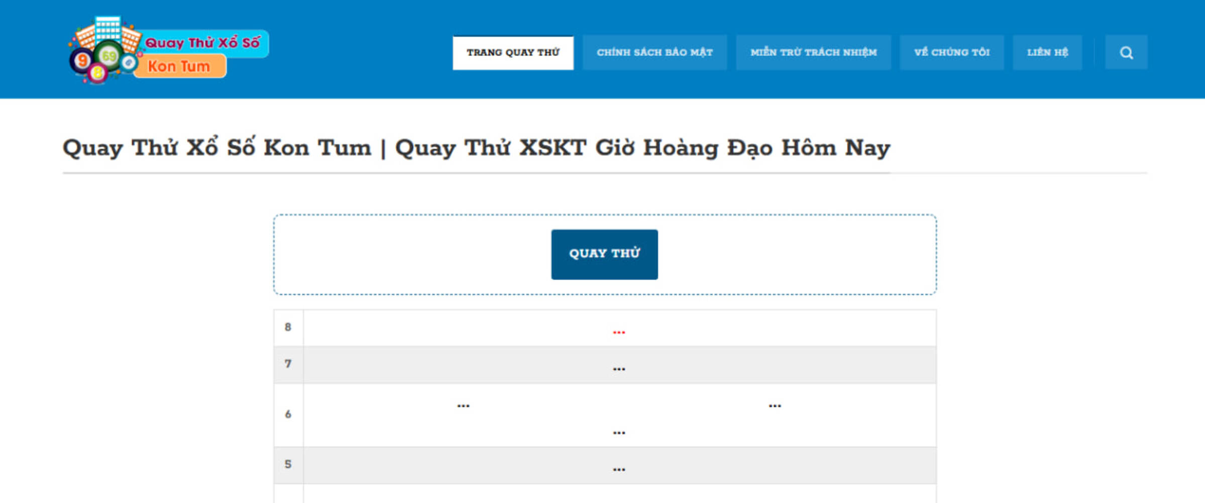 Quay Thử Xổ Số Kon Tum