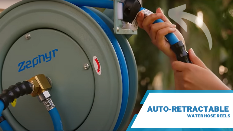 Zephyr Auto-Retractable Water Hose Reels: An End To Coiling Back Hassle