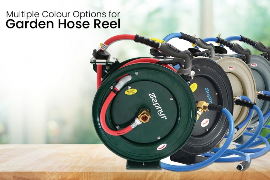 Get Multiple Colour Options for Garden Hose Reel That Goes WOW With Garden Walls