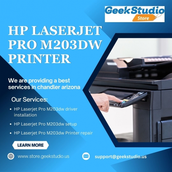 Effortless Efficiency: HP LaserJet Pro M203dw Driver Installation in Chandler, Arizona