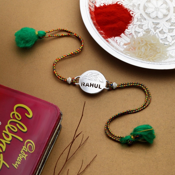 Buy Unique Silver Plated Personalised Rakhis for Unforgettable Raksha Bandhan