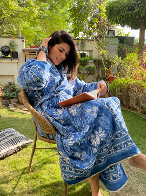 Must-Have Blue Floral Print Robes for a Luxurious Experience at Home