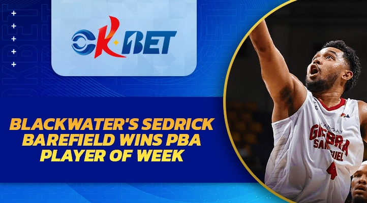 Blackwater's Sedrick Barefield Wins PBA Player of Week