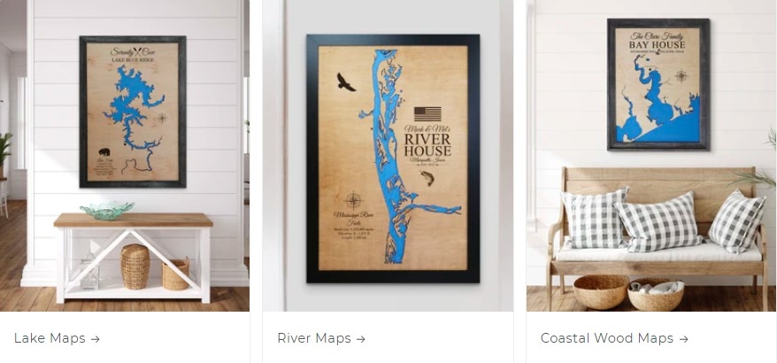 Transform Your Space: 6 Creative Ways to Display Wood Lake Maps in Home Decor