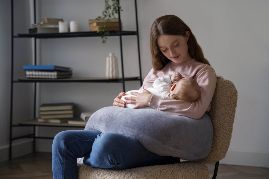 Women with newborn