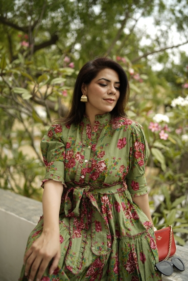 Explore Styling a Floral Green Print Dress for Weddings and Special Occasions