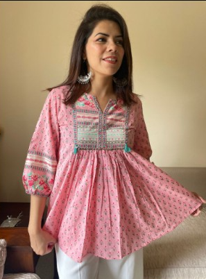 Upgrade Your Wardrobe with Stunning Pink Cotton Tops from Jaipur Morni