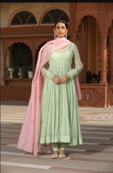 Find Perfect Green Anarkali Dresses for Weddings and Celebrations Online