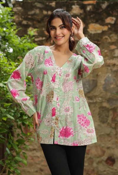 Shop Perfect & Beautiful Pink Ethnic Tops for Women in Every Occasion 