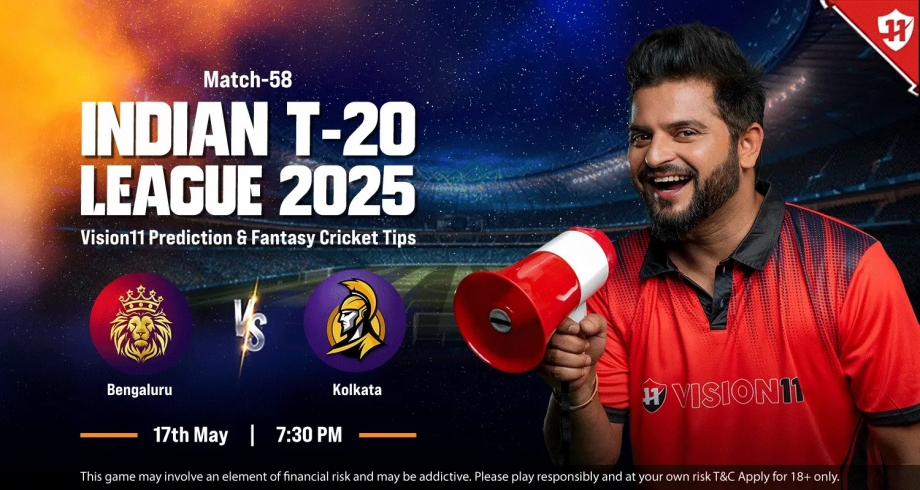 Dew Factor Decisive? RCB vs KKR Match 58 Prediction & Toss Strategy