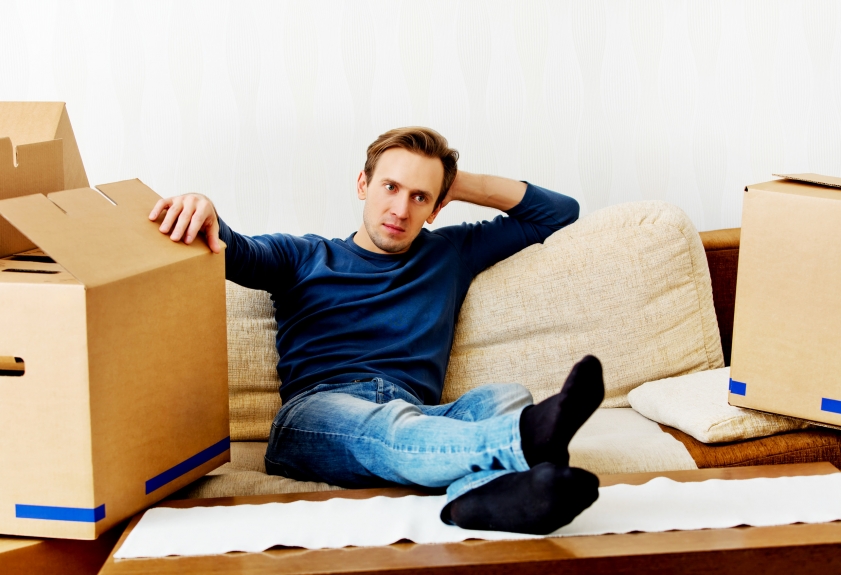 young man on couch starting over in York PA