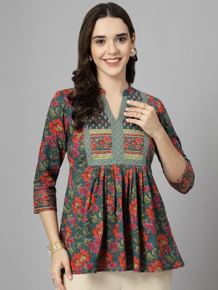 Add an authentic Rajasthani touch with Jaipur cotton tops online