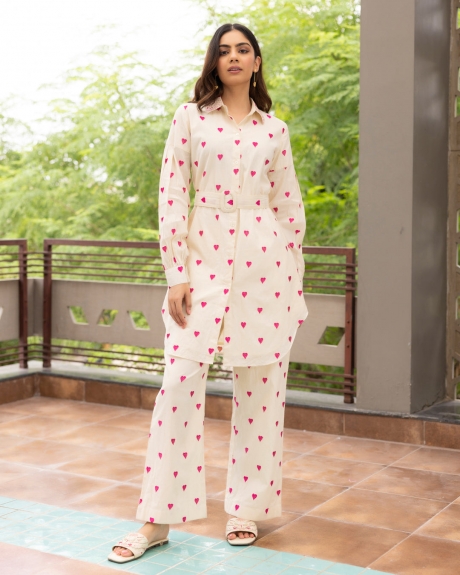 Buy Red Heart Co-ord Set Made for Confident and Stylish Appearances