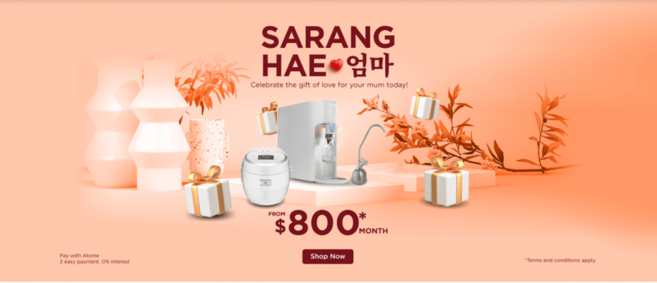 CUCKOO Singapore: Clean Water & Smart Dispensing for Everyday Life.